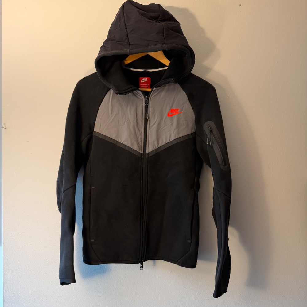 Nike Tech Fleece Aeroloft Hybrid Full Zip Hoodie Black Grey Men's XS